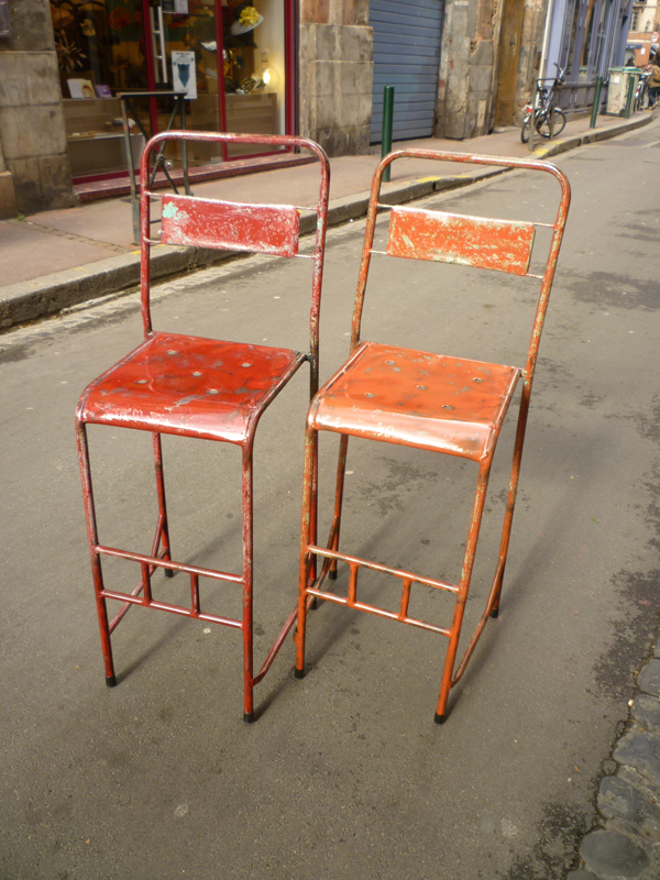 Chaise vintage en métal